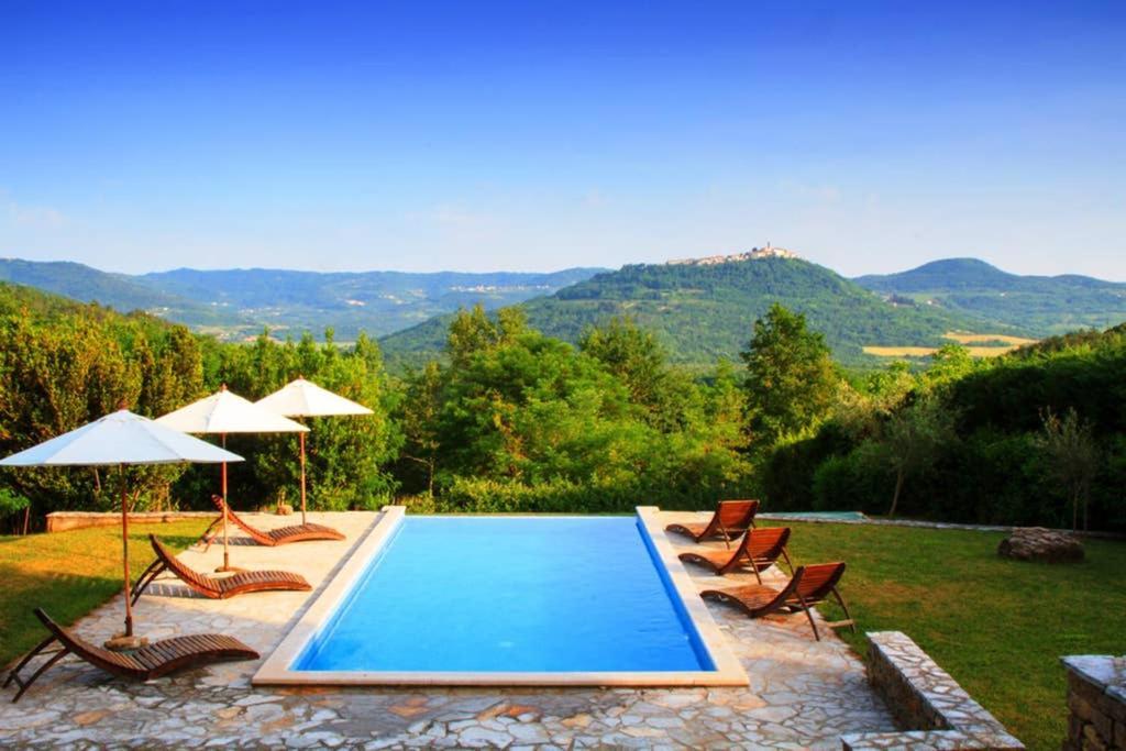 Villa Bazjaki - Beautiful Stone Villa In Istria With Private Pool Livade Zewnętrze zdjęcie